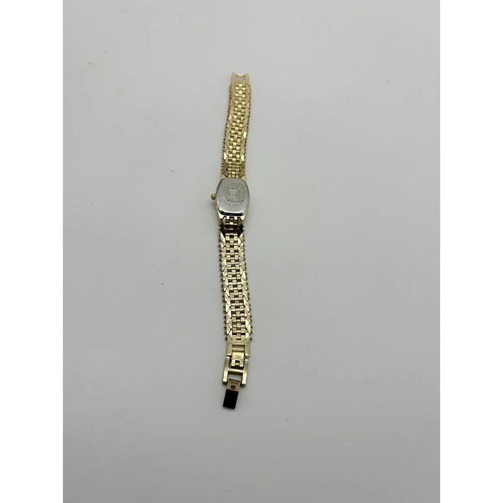 Vanity Fair Womens Two Tone Mother of Pearl‎ Dial Quartz Watch Needs Battery